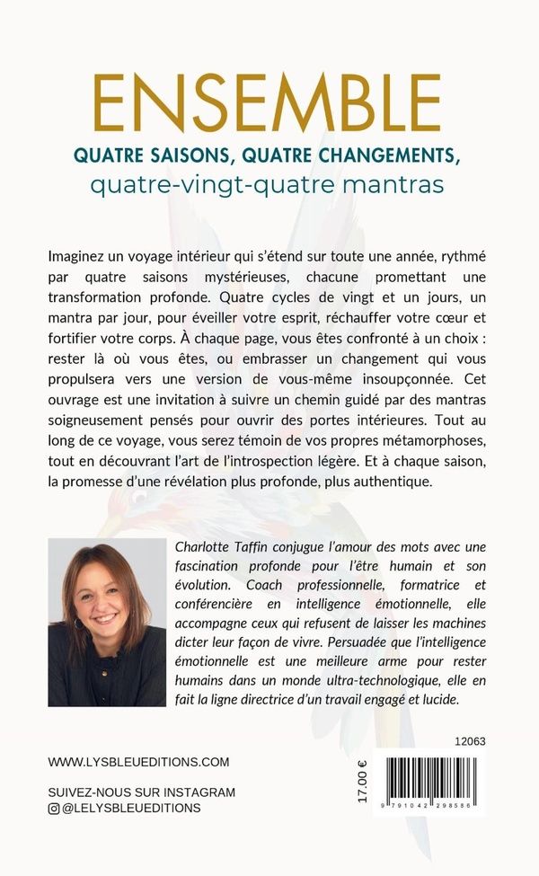 Quatrième de couverture de « Ensemble : quatre saisons, quatre changements, quatre-vingt-quatre mantras »