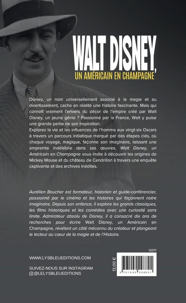 Quatrième de couverture de « Walt Disney, un Américain en Champagne : roman »