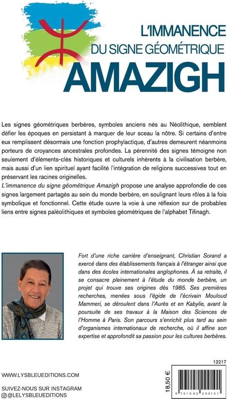 Quatrième de couverture de « L'immanence du signe géométrique Amazigh : essai »