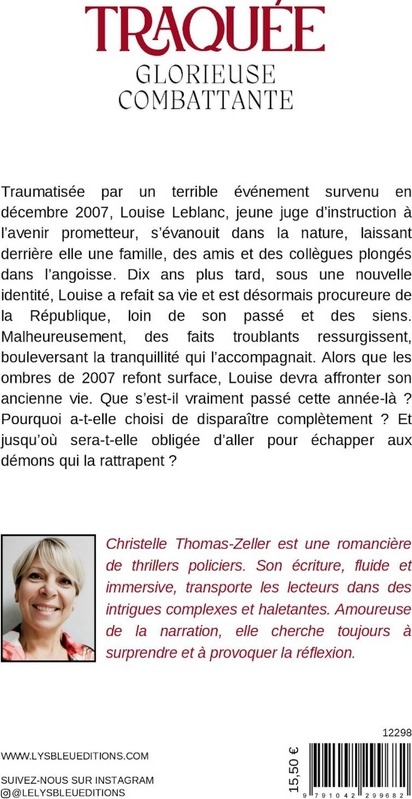 Quatrième de couverture de « Traquée : glorieuse combattante »