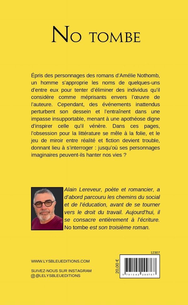 Quatrième de couverture de « No tombe : roman »
