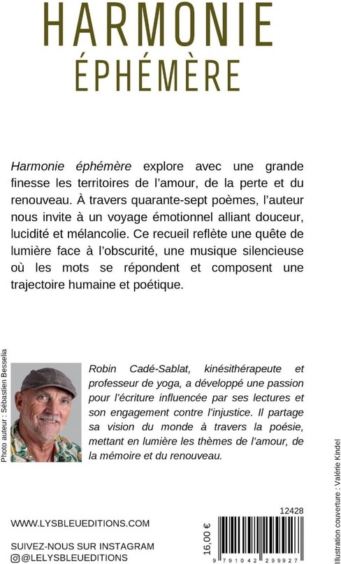 Quatrième de couverture de « Harmonie éphémère : recueil »
