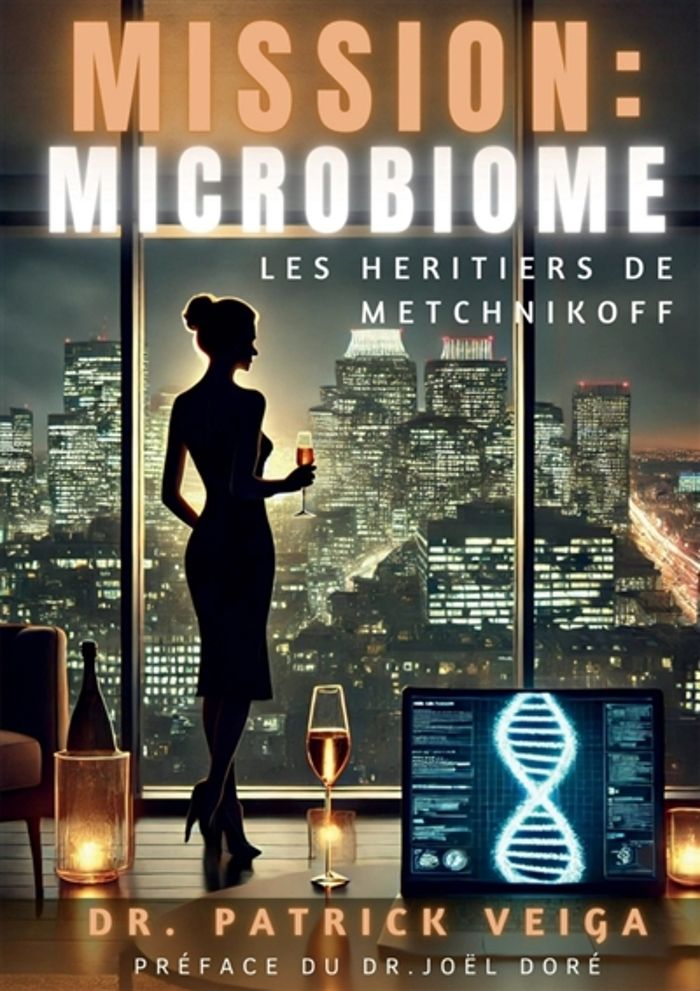 Couverture du livre « Mission: microbiome : les héritiers de Metchnikoff » de Patrick Veiga, librairie Les Contes Infusés à Corte