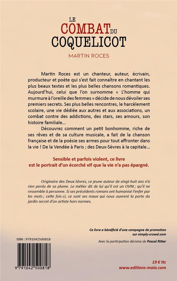 Quatrième de couverture de « LE COMBAT DU COQUELICOT »