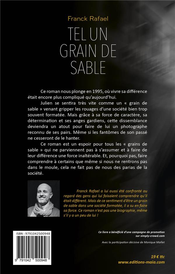 Quatrième de couverture de « TEL UN GRAIN DE SABLE »