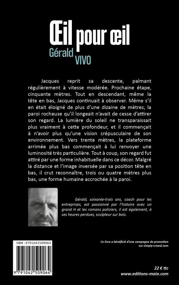 Quatrième de couverture de « OEIL POUR OEIL »