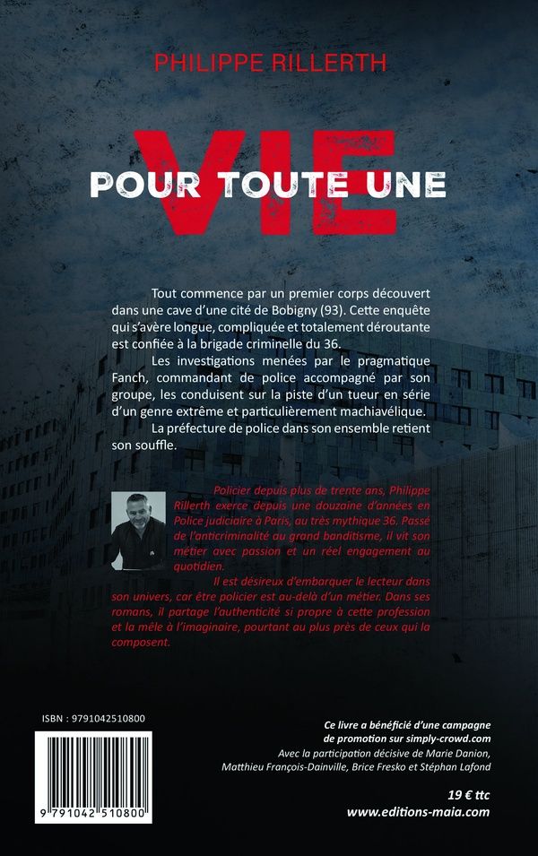 Quatrième de couverture de « POUR TOUTE UNE VIE »