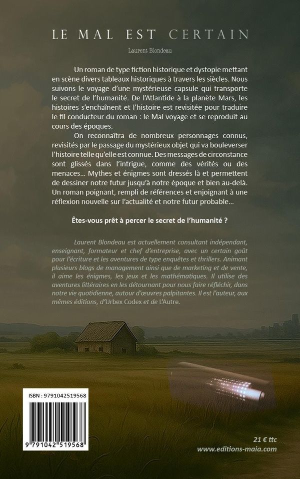 Quatrième de couverture de « Le mal est certain »