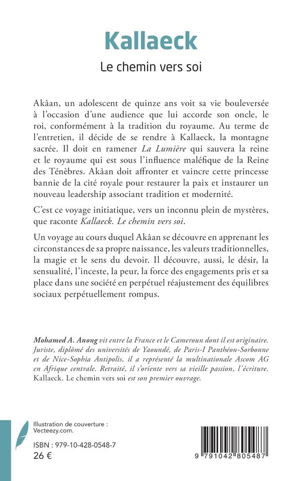 Quatrième de couverture de « KALLAECK - LE CHEMIN VERS SOI »