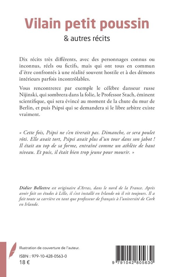 Quatrième de couverture de « VILAIN PETIT POUSSIN - & AUTRES RECITS »