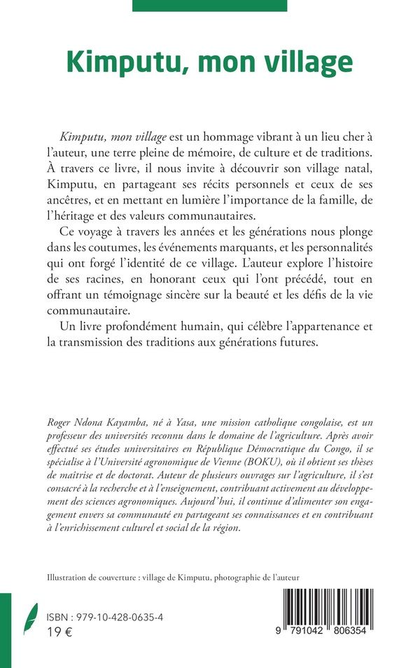 Quatrième de couverture de « Kimputu, mon village : Yamba-Yamba André, l'éclaireur ! »