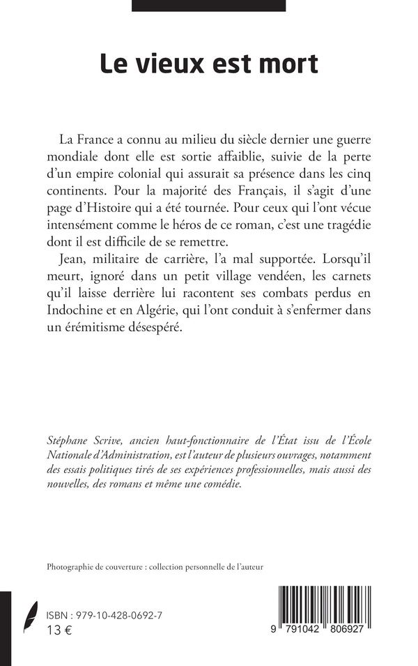 Quatrième de couverture de « Le vieux est mort : roman »