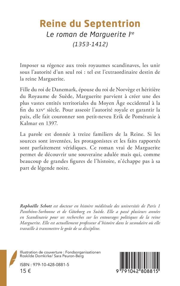 Quatrième de couverture de « Reine du Septentrion : le roman de Marguerite Ire, 1353-1412 »