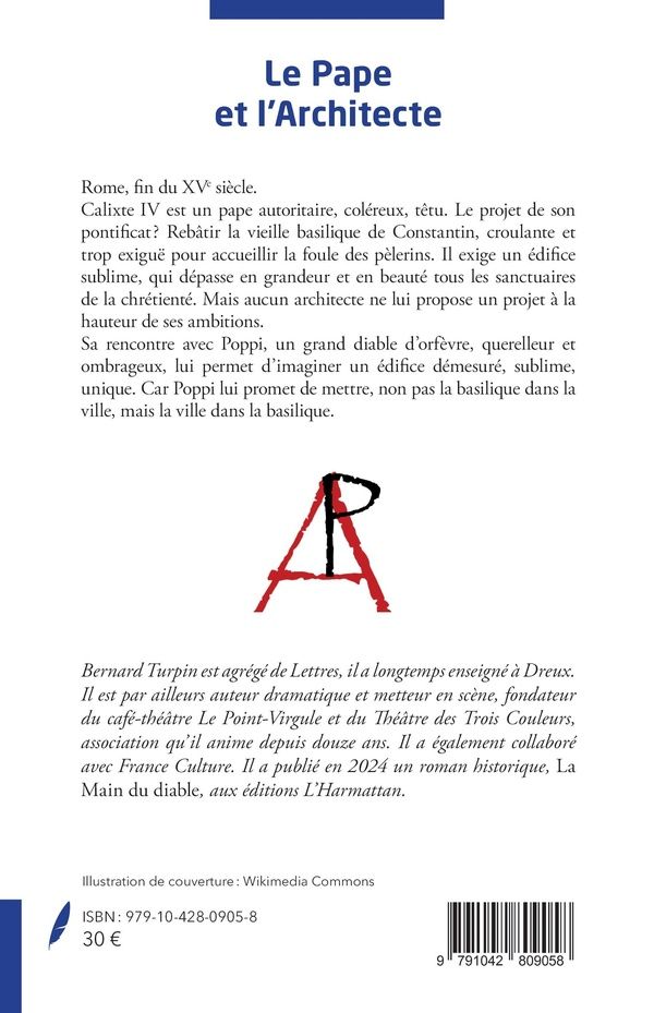Quatrième de couverture de « LE PAPE ET L'ARCHITECTE »