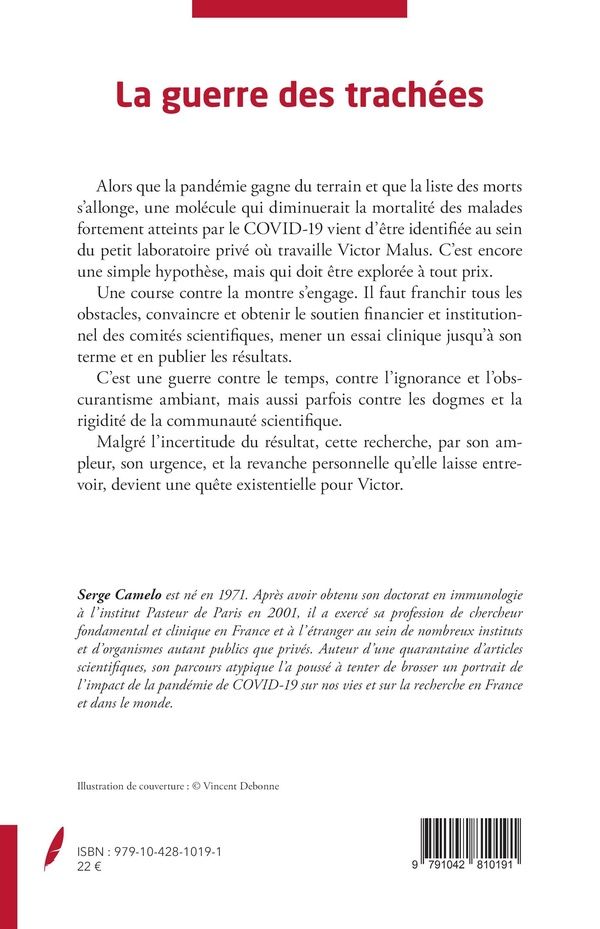 Quatrième de couverture de « La guerre des trachées : COVID-19, 2019-2024 »