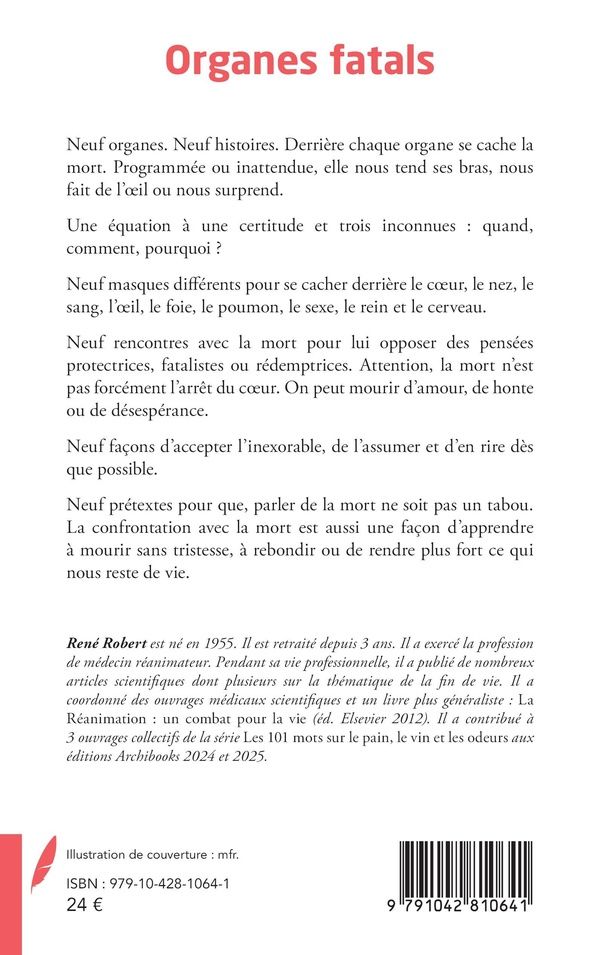 Quatrième de couverture de « Organes fatals : nouvelles »