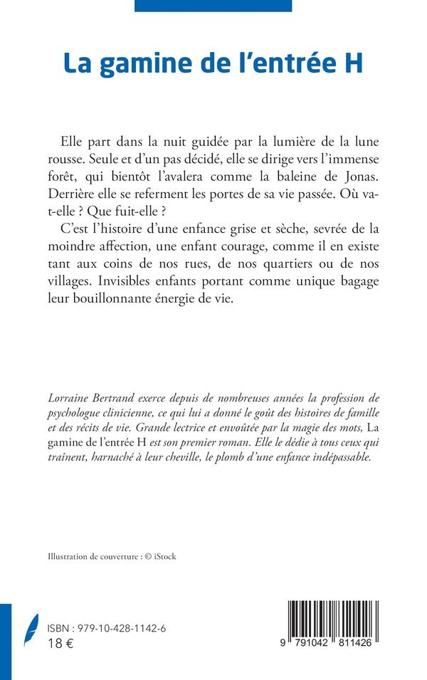 Quatrième de couverture de « La gamine de l'entrée H : roman »