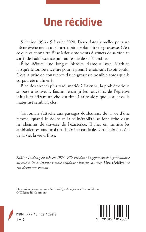 Quatrième de couverture de « UNE RECIDIVE »