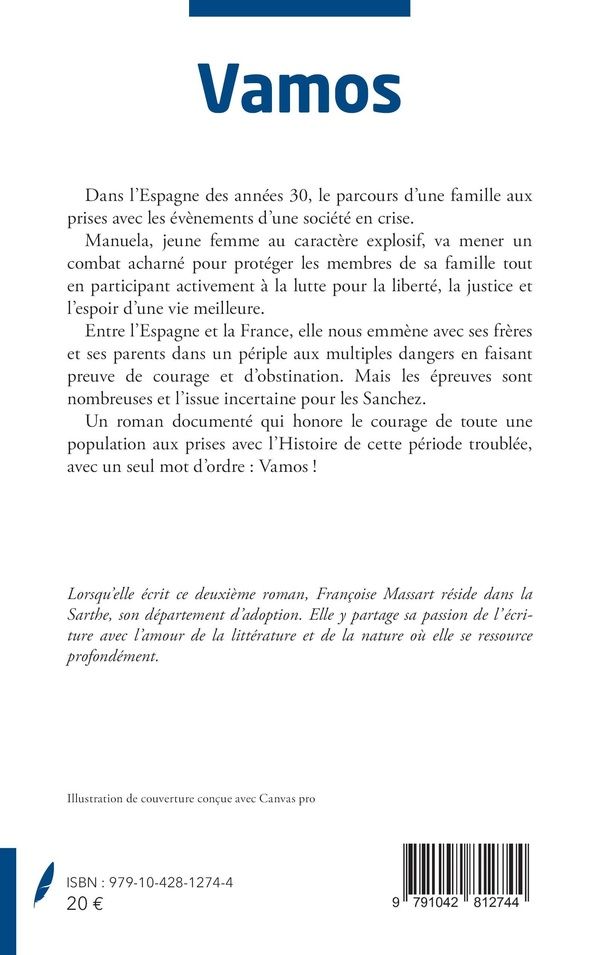 Quatrième de couverture de « VAMOS - UNE FAMILLE ESPAGNOLE DANS LA TOURMENTE (1936-1939) »