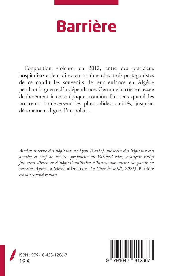 Quatrième de couverture de « BARRIERE »