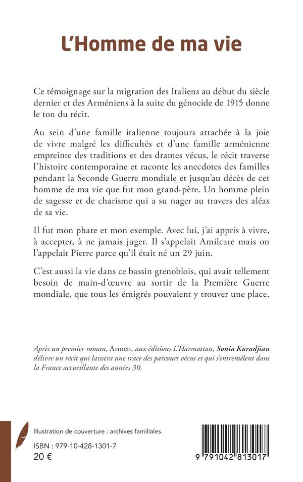Quatrième de couverture de « L Homme de ma vie »