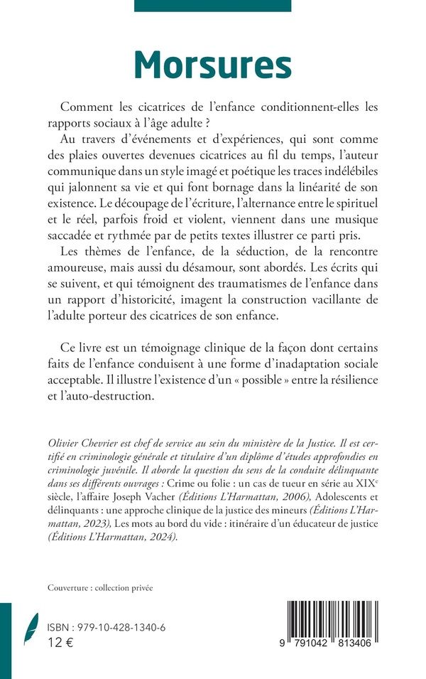 Quatrième de couverture de « MORSURES »