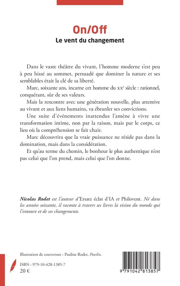 Quatrième de couverture de « ON/OFF - LE VENT DU CHANGEMENT »