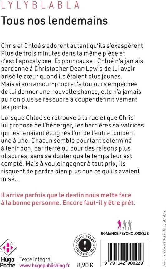 Quatrième de couverture de « Tous nos lendemains »