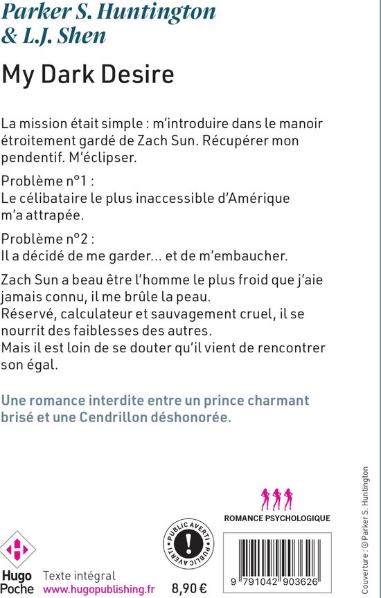 Quatrième de couverture de « My dark desire »