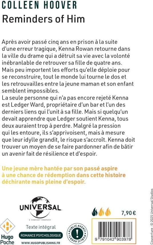 Quatrième de couverture de « REMINDERS OF HIM - EDITION FILM »