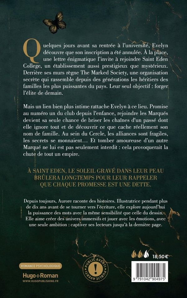 Quatrième de couverture de « THE MARKED SOCIETY »