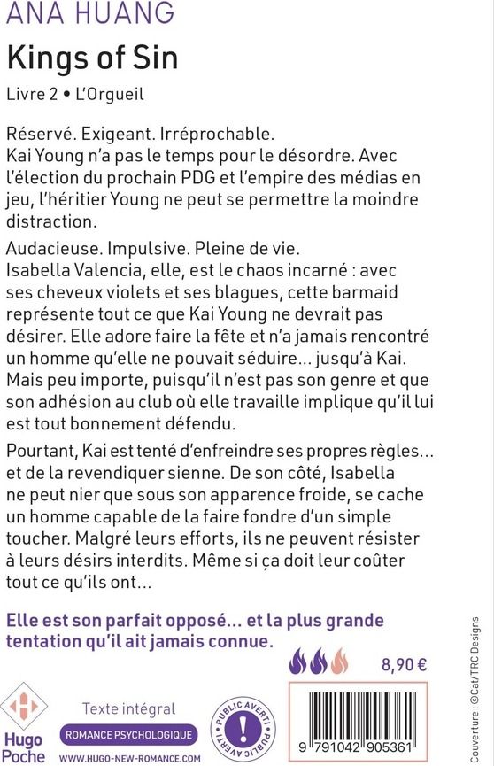 Quatrième de couverture de « KINGS OF SIN - TOME 02 - VERSION FRANCAISE - L'ORGUEIL »