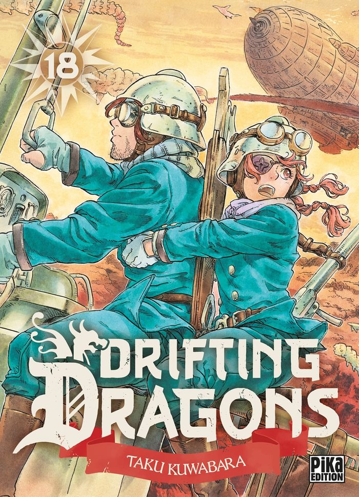 Couverture du livre « Drifting dragons » de Taku Kuwabara, librairie Les Contes Infusés à Corte