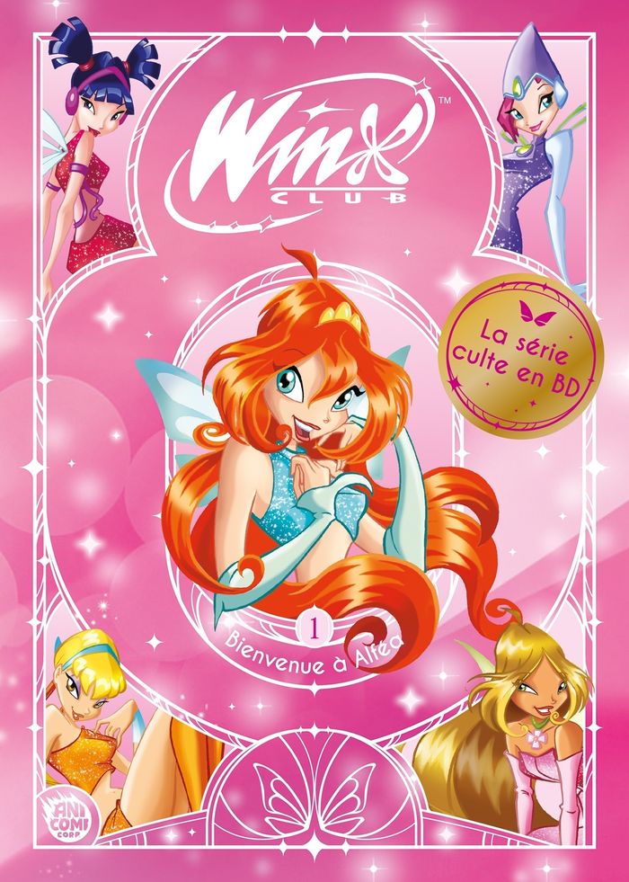 Couverture du livre « Winx Club T01 : Bienvenue à Alféa » de Giorgio Pezzin, librairie Les Contes Infusés à Corte
