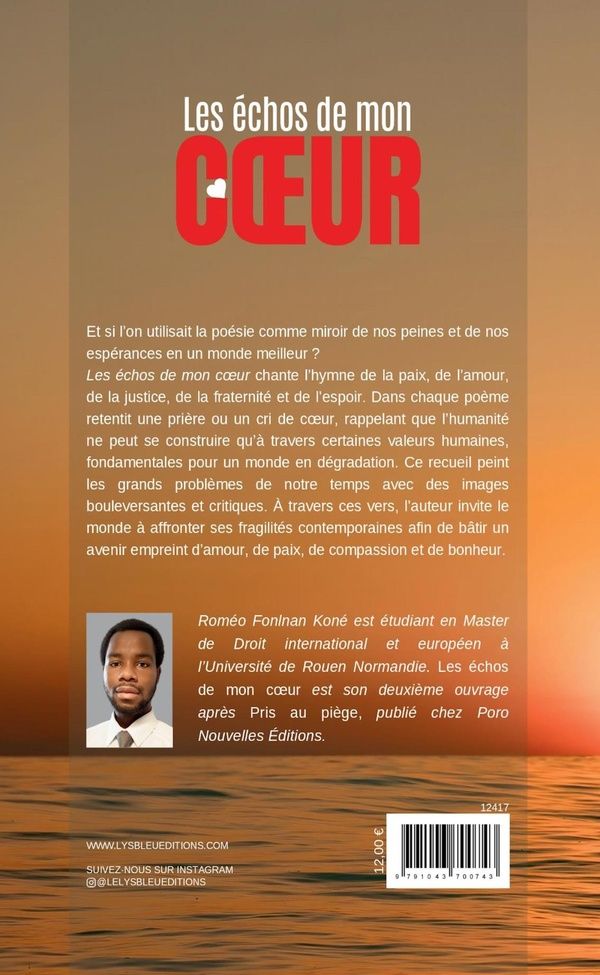 Quatrième de couverture de « Les échos de mon coeur : recueil »