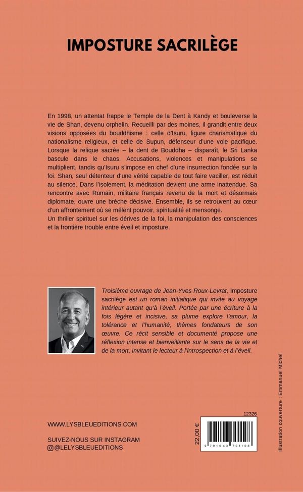 Quatrième de couverture de « Imposture sacrilège : roman »