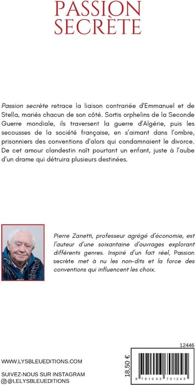 Quatrième de couverture de « Passion secrète : roman »