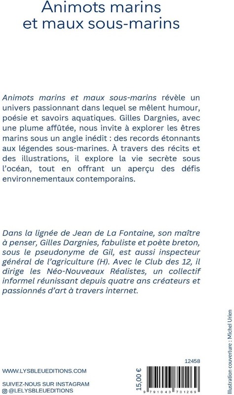 Quatrième de couverture de « Animots marins et maux sous-marins »