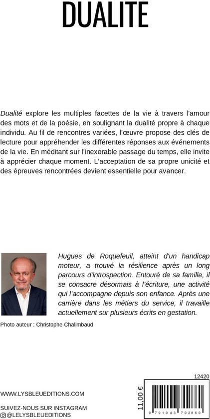 Quatrième de couverture de « Dualité : recueil »