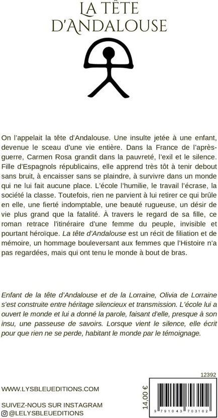 Quatrième de couverture de « La tête d'Andalouse : roman »