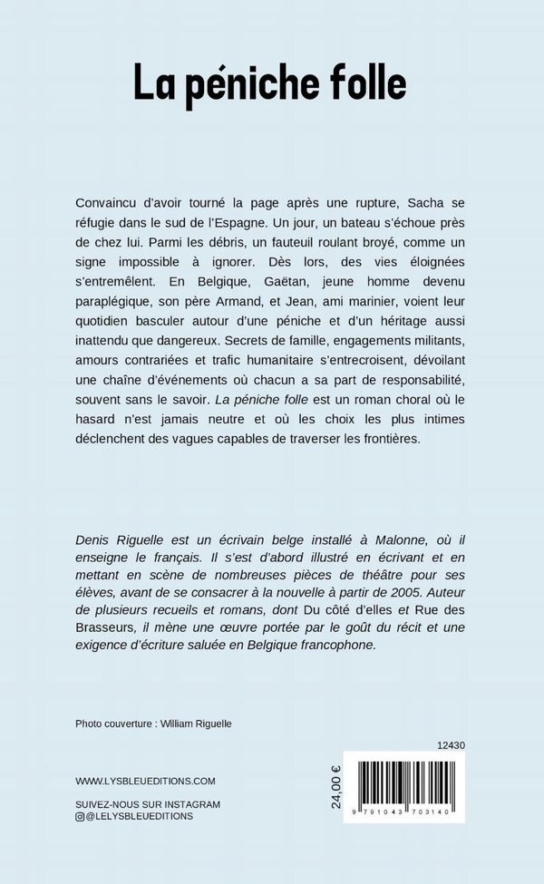 Quatrième de couverture de « La péniche folle : roman »