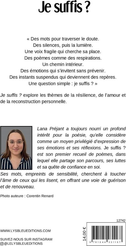 Quatrième de couverture de « Je suffis ? : recueil »