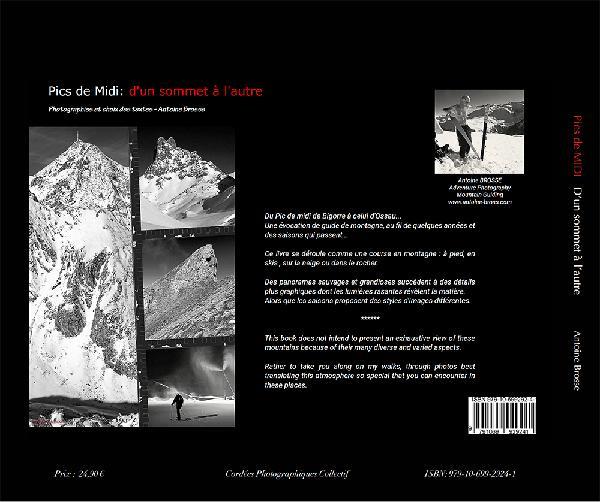 Quatrième de couverture de « PICS DE MIDI - D'UN SOMMET A L'AUTRE »