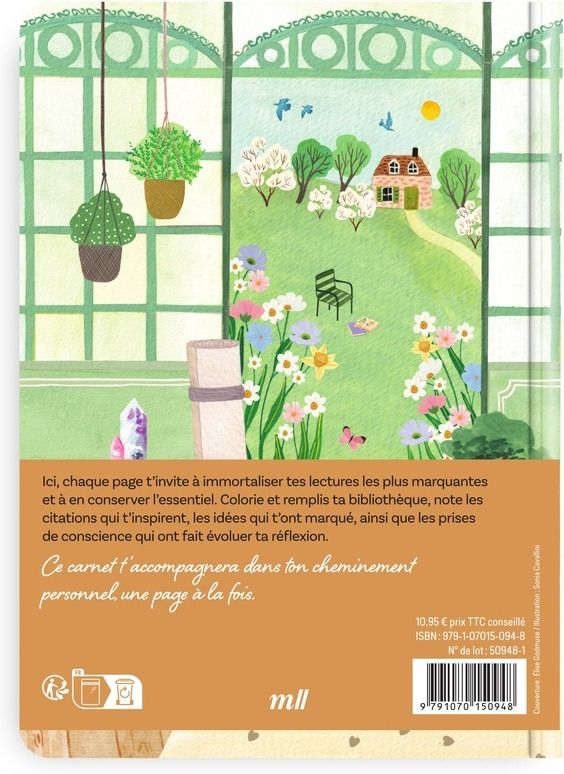 Quatrième de couverture de « MON CARNET DE LECTURE - BIEN-ETRE - PLUS DE 100 FICHES A REMPLIR ! »