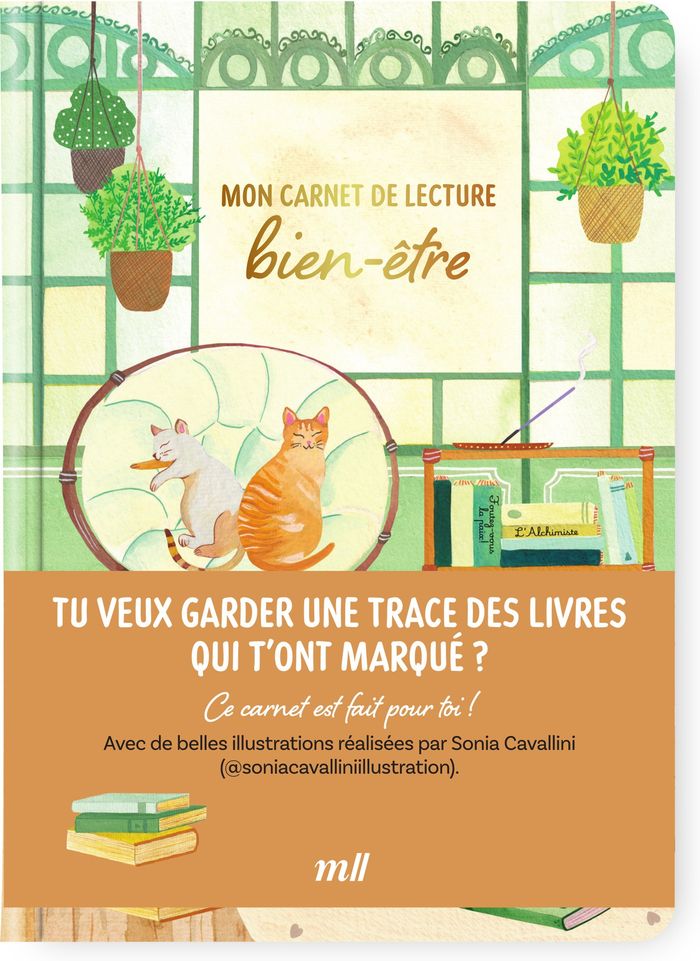 Couverture du livre « MON CARNET DE LECTURE - BIEN-ETRE - PLUS DE 100 FICHES A REMPLIR ! », librairie Les Contes Infusés à Corte