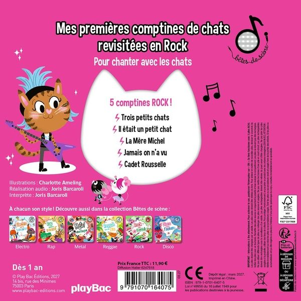 Quatrième de couverture de « BETES DE SCENES - BETES DE SCENES - BETES DE SCENES - BETES DE SCENE - ROCK DES CHATS - AUDIO »