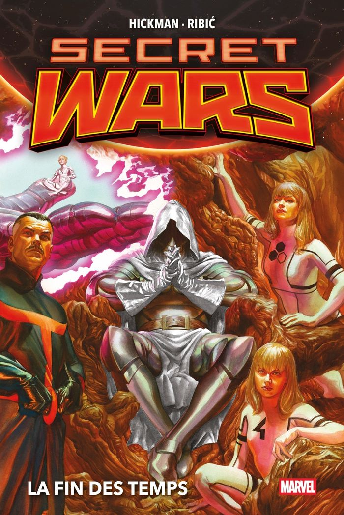 Couverture du livre « SECRET WARS : LA FIN DES TEMPS (NOUVELLE EDITION) - COUVERTURE FATALIS » de Hickman/ribic, librairie Les Contes Infusés à Corte