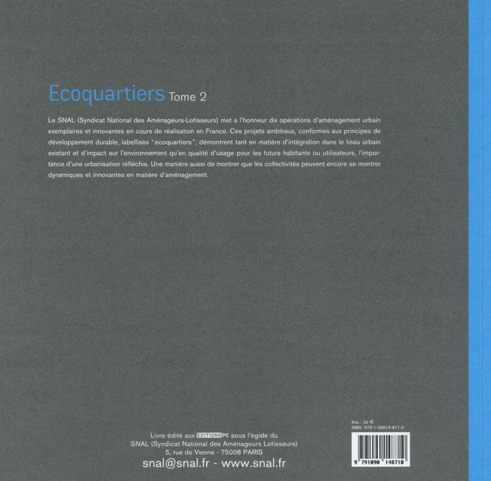 Quatrième de couverture de « ECOQUARTIERS TOME 2 »