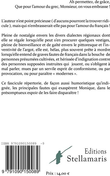 Quatrième de couverture de « CE FRANCAIS QU'ON MALTRAITE »