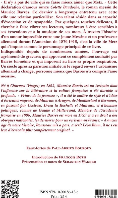 Quatrième de couverture de « COLETTE BAUDOCHE - HISTOIRE D'UNE JEUNE FILLE DE METZ »